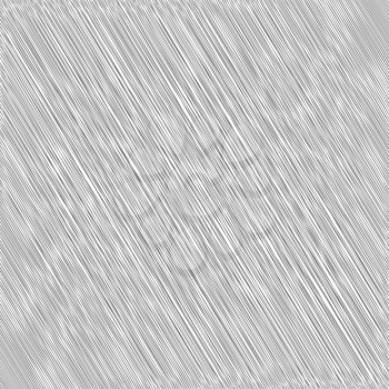 Grey Diagonal Strokes Drawn Background. Grey Careless Sketch.