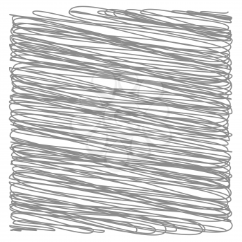 Grey Strokes Isolated on White Background. Grey Careless Sketch.