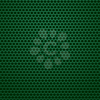 Green Perforated Metal Texture. Green Perforated Background. 