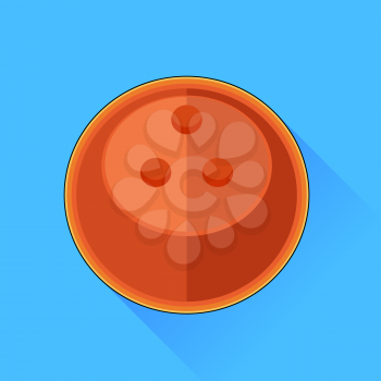 Bowling Ball Icon Isolated on Blue Background.