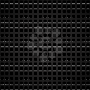 Dark Iron Perforated Background. Abstract Perforated Pattern.