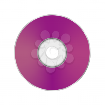 Pink Compact Disc Isolated on White Background 