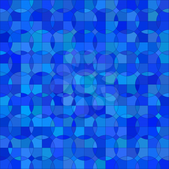 Abstract Ornamental Blue Background. Abstract Geometric Pattern.