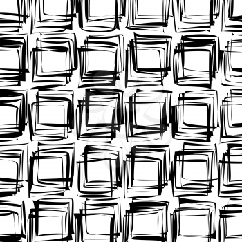 Abstract Ornamental Black White Pattern. Abstract Grunge Background
