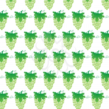 Narural Green Grapes Background. Fresh Grapes Pattern.