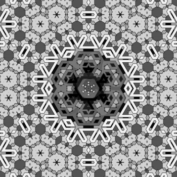 Creative Ornamental Grey Pattern. Geometric Decorative Background