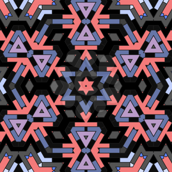 Creative Ornamental Dark Pattern. Geometric Decorative Background