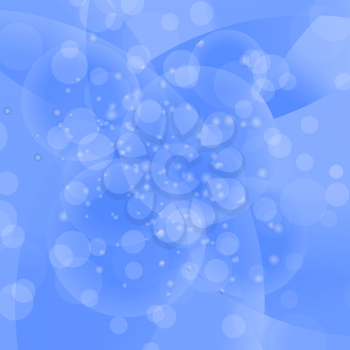 Vector Circle Blue Light Background. Round Blue Wave Pattern.