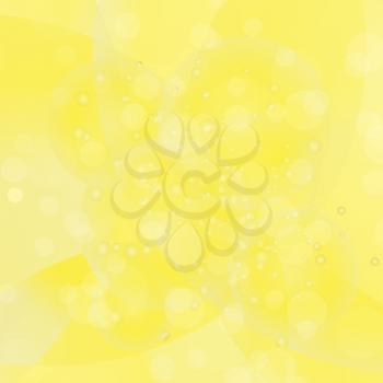 Circle Yellow Light Background. Round Yellow Wave Pattern.