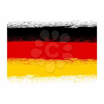 Flag of Germany. Symbol has a Detailed Grunge Texture.