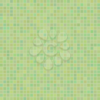 Green Mosaic Pattern. Square Ceramic Wall Background