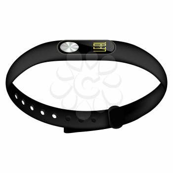 Modern Sport Fitness Tracker Isolated on White Background