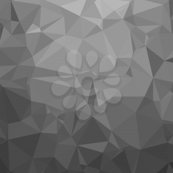 Grey Polygonal Background. Rumpled Triangular Pattern. Low Poly Texture. Abstract Mosaic Modern Design. Origami Style