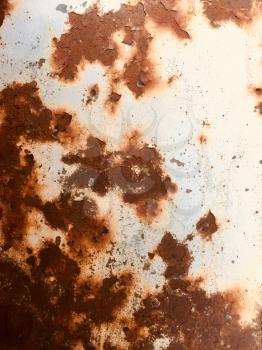 Rusty old metal background. Rusted surface texture. Dirty vintage grunge pattern