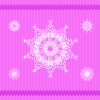Winter Knitted Pink Pattern. Textile Fabric Background