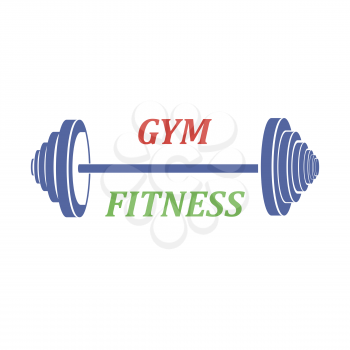Sports Weight Icon on White Background. Fitness Designed Element. Workout Symbol. Gym Retro Logo.