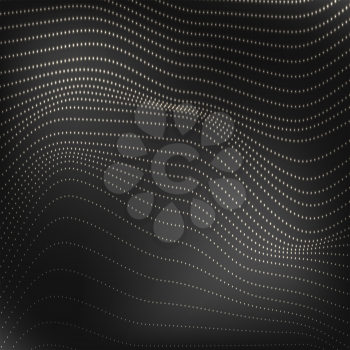 Abstract Polygonal Space. Low Poly Grey Background with Connecting Dot. Big Data. Connection Structure. Grid with Dots Texture.
