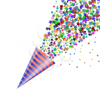 Colorful Confetti Icon Isolated on White Background.