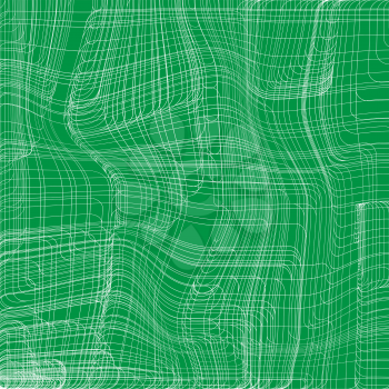 Abstract White Line Pattern on Green Background.