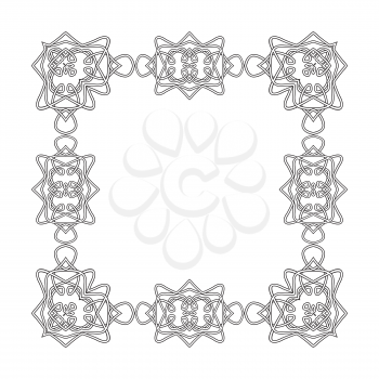 Celtic Pattern Isolated on White Background. Scandinavian Design. Decorative Vikings Logo.