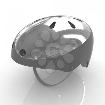 Bicycle helmet on a white background