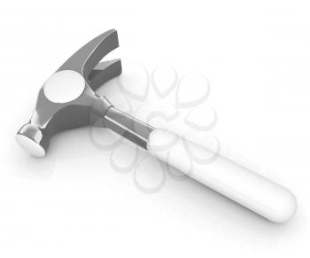 Hammer on white background 