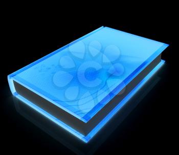 Book on a black background
