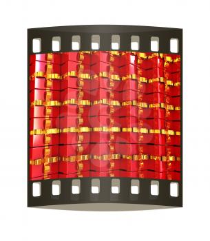 Holiday gifts background. The film strip