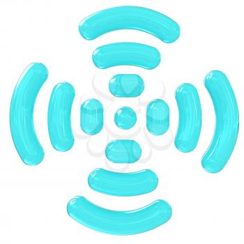 Radio Frequency Identification symbol. 3d illustration