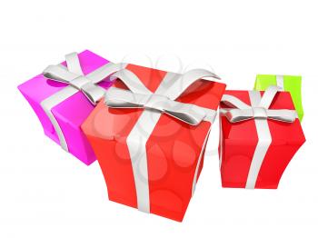 Gift boxes. 3d illustration