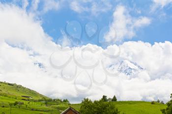 Landscape of mountains Caucasus region in Russia