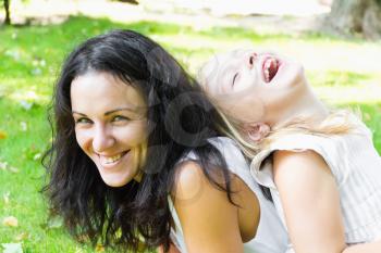 Photo of smiling happiest mother and daughter