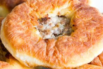 Photo of Russian Traditional handmade ruddy pie with meat