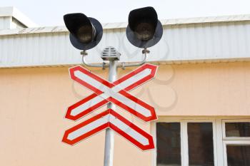 Photo of Russian old railroad traffic light