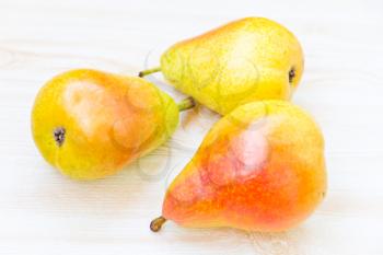 Photo of background with red and yellow pears