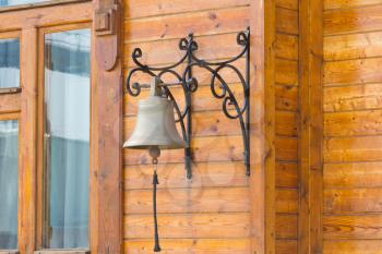 Photo of old railroad bell on road travel
