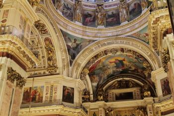 Image of Russian orthodoxy cathedral temple interior