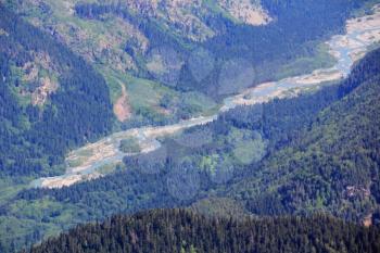 Image of beautiful landscape with Caucasus mountains