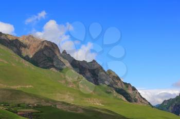 Image of beautiful landscape with Caucasus mountains