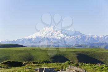 Landscape with highest top of the Europe Elbrus