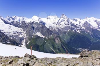 Landscape of mountains Caucasus region in Russia