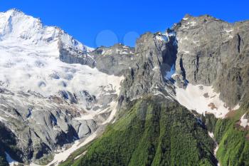 Image of beautiful landscape with Caucasus mountains