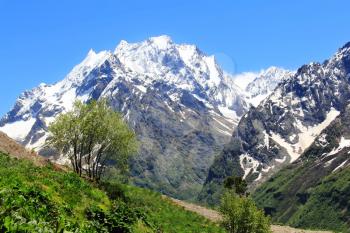 Image of beautiful landscape with Caucasus mountains