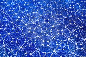 Image of beautiful dark blue background textile