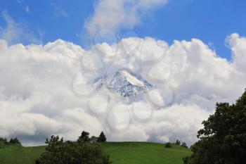 Image of beautiful landscape with Caucasus mountains