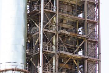 Industrial texture of refinery tower for making gasoline