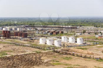 A complex oil refinery reservoirs for keeping