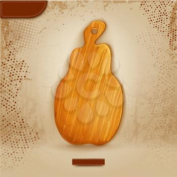 Royalty Free Clipart Image of a Wooden Cutting Board