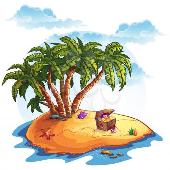 Royalty Free Clipart Image of a Desert Island