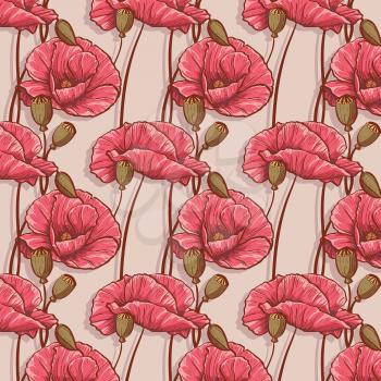 Royalty Free Clipart Image of a Poppy Background